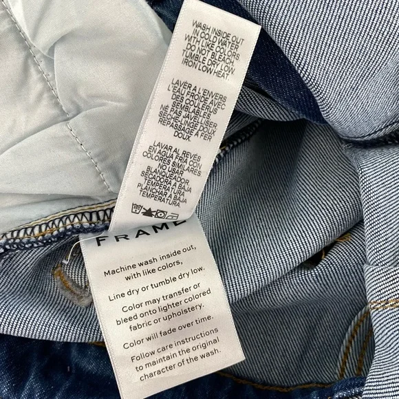 🎉FRAME Claire Denim Cropped Jumpsuit Wide Leg Small - Picture 13 of 16